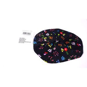 Cynthia Rowley Women's Floral Cotton XL Scrunchie Ponytail Holder Black NWT 45